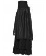 Punk Rave Black Retro Gothic Layered Lace Ruffle Long Skirt