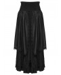 Punk Rave Black Retro Gothic Layered Lace Ruffle Long Skirt