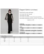 Punk Rave Black Elegant Gothic Nun Hooded Cape Fishtail Long Dress