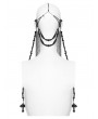 Punk Rave Black and Silver Gothic Cross Priest Tassel Headwear