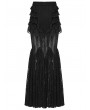 Punk Rave Black Gothic Rose Lace Layered Fishtail Skirt
