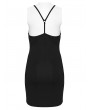 Punk Rave Black Gothic Perspective Sexy Knit Short Slip Dress