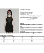 Punk Rave Black Gothic Perspective Sexy Knit Short Slip Dress