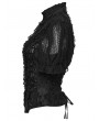 Punk Rave Black Gothic Decadent Sexy Short Puff Sleeve Shirt for Women