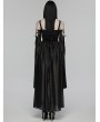 Punk Rave Black Sexy Gothic Off Shoulder Deep V-Neck Long Dress