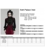Punk Rave Black and Red Retro Gothic Palace Underbust Corset Vest for Women