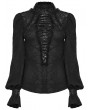 Punk Rave Black Gothic Lace Visual Pullover Shirt for Women