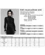 Punk Rave Black Gothic Lace Visual Pullover Shirt for Women