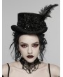 Punk Rave Black Gothic Retro Feather Formal Hat