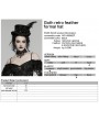 Punk Rave Black Gothic Retro Feather Formal Hat