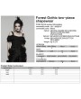 Punk Rave Black Gothic Two-Piece Corset Top with Detachable Sleeves