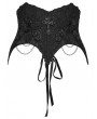 Punk Rave Black Gothic Beaded Embroidery Mesh Corset Waistband