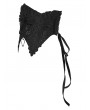 Punk Rave Black Gothic Beaded Embroidery Mesh Corset Waistband