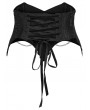 Punk Rave Black Gothic Beaded Embroidery Mesh Corset Waistband