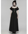 Punk Rave Black Gothic Gorgeous Embroidery Lace Short Sleeve Party Dress