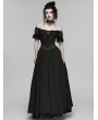 Punk Rave Black Gothic Gorgeous Embroidery Lace Short Sleeve Party Dress