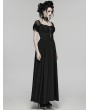 Punk Rave Black Gothic Gorgeous Embroidery Lace Short Sleeve Party Dress