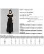 Punk Rave Black Gothic Gorgeous Embroidery Lace Short Sleeve Party Dress
