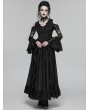 Punk Rave Black Gothic Gorgeous Fairy Lace Flared Sleeve Long Party Dress