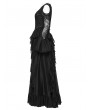 Punk Rave Black Gothic Gorgeous Fairy Lace Flared Sleeve Long Party Dress