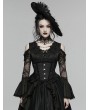 Punk Rave Black Gothic Rose Bead Tassel Corset Waistband