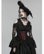 Punk Rave Black and Red Gothic Rose Bead Tassel Corset Waistband