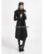 Punk Rave Black Gothic Hooded Coat for Women