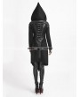 Punk Rave Black Gothic Hooded Coat for Women