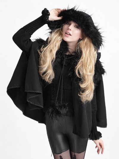 Punk Rave Black Gothic Lolita Cape