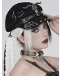 Devil Fashion Black Gothic Punk Skeleton Spike Studded Hat