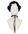 Devil Fashion Black Gothic Rose Lace Bonnet Headband