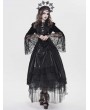 Devil Fashion Black Gothic Retro Bat Collar Tailcoat for Women