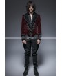 Punk Rave Wine Red Gothic Gentle Jacket with Scissors Tail