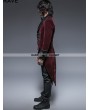 Punk Rave Wine Red Gothic Gentle Jacket with Scissors Tail