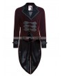 Punk Rave Wine Red Gothic Gentle Jacket with Scissors Tail