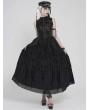 Devil Fashion Black Gothic Cyberpunk Pattern Sleeveless Maxi Dress