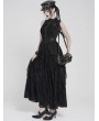 Devil Fashion Black Gothic Cyberpunk Pattern Sleeveless Maxi Dress