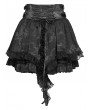 Devil Fashion Grey and Black Gothic Layered Ruffle Irregular Skirt