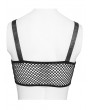 Devil Fashion Grey and Black Gothic Punk Heart Corset Top for Women