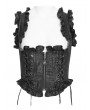 Devil Fashion Black Gothic Ruffle Underbust Waistcoat for Women