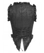 Devil Fashion Black Gothic Ruffle Underbust Waistcoat for Women