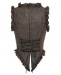 Devil Fashion Brown Gothic Steampunk Ruffle Underbust Waistcoat for Women