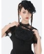 Dark in love Black Gothic Lace Bow Mini Zipper Handbag