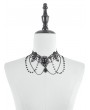 Dark in love Black Gothic Vintage Lace Layered Choker Necklace