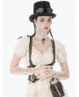 Dark in love Ivory Steampunk Gothic Lace Layered Ribbon Gloves