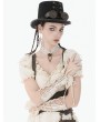 Dark in love Ivory Steampunk Gothic Lace Layered Ribbon Gloves