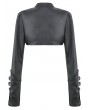 Dark in love Black Gothic Punk PU Leather Shoulder Cape for Women