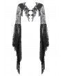 Dark in love Black Gothic Deep V-Neck Lace Bell Sleeve Cape for Women