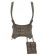Dark in love Brown Steampunk Vintage PU Leather Corset Belt with Pocket