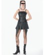 Dark in love Black Gothic Multi-Buckle Tech Punk Waist Cincher Belt